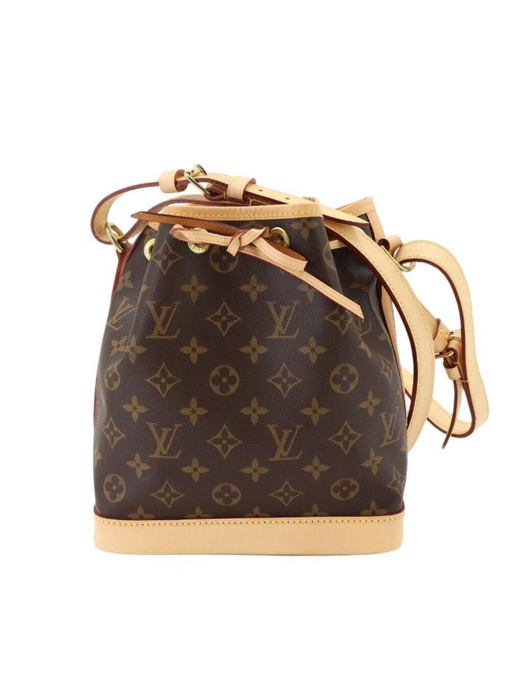 Louis Vuitton Monogram Noe BB Shoulder Bag Brown Gold
